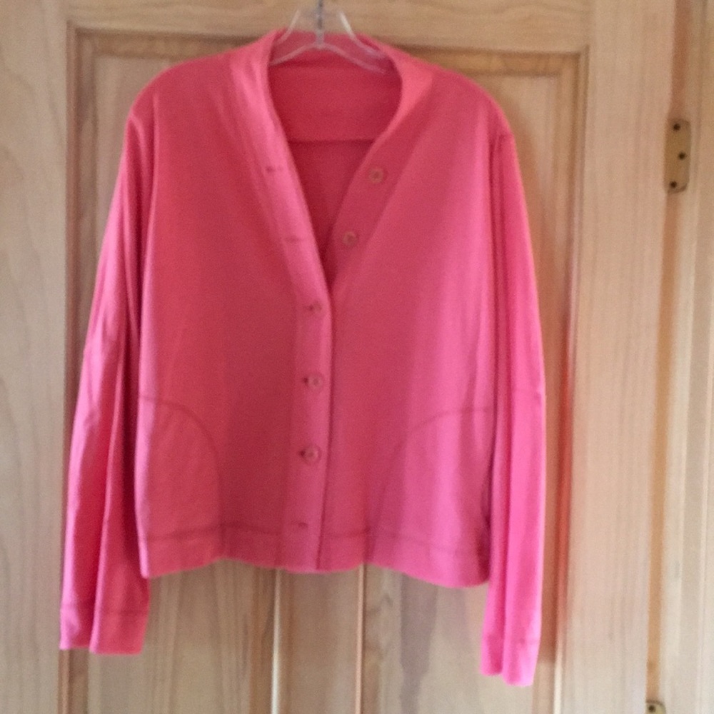 Eileen Fisher Coral Knit Summer Jacket